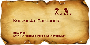 Kuszenda Marianna névjegykártya