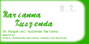 marianna kuszenda business card